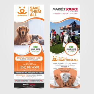 4x11 flyer with a list of apartments (I will provide) co-branded between 2 companies.  | Flyer Design by ecorokerz