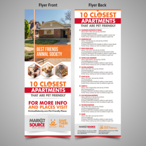4x11 flyer with a list of apartments (I will provide) co-branded between 2 companies.  | Flyer Design by SAI DESIGNS