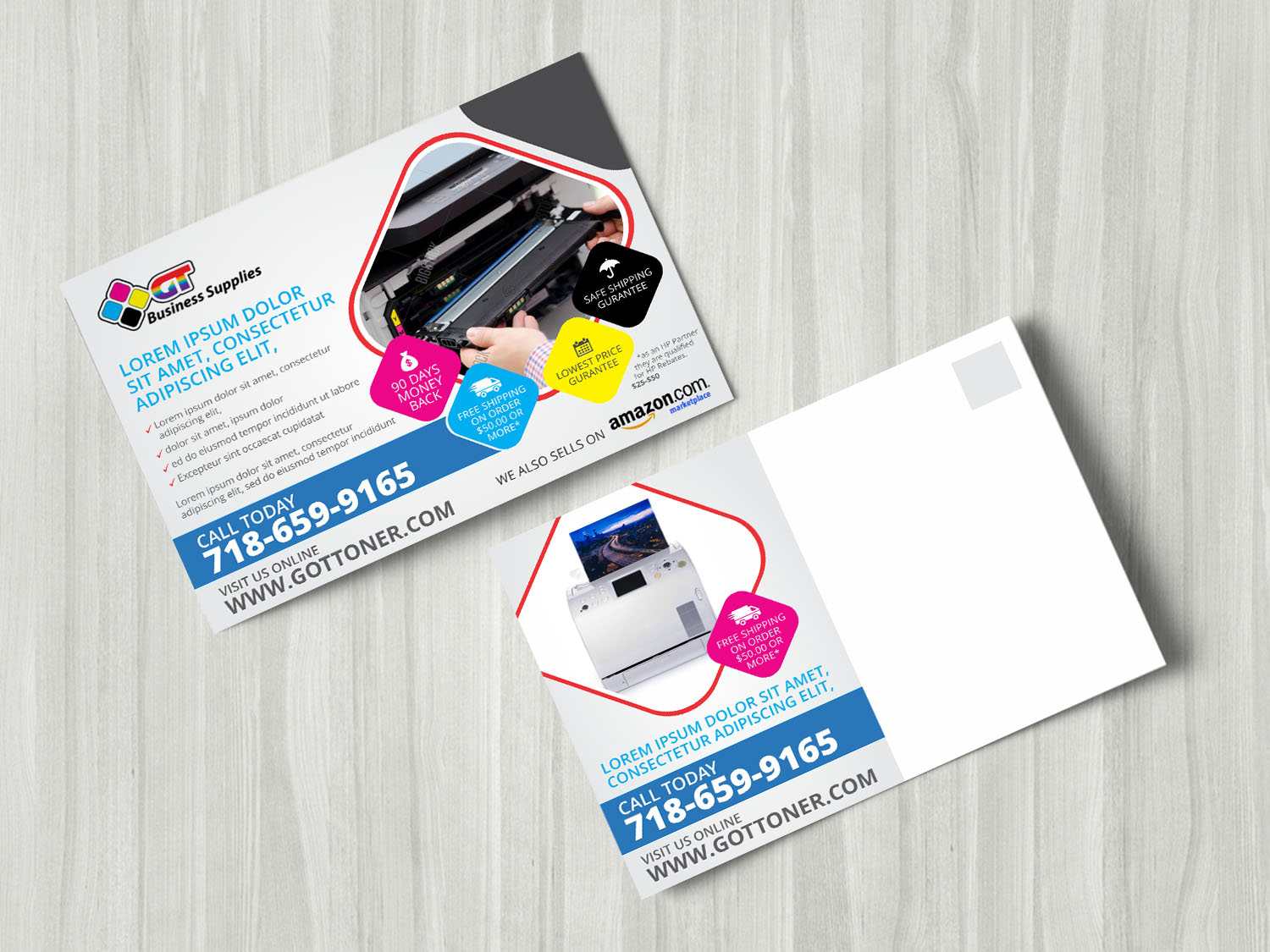 Postcard Design by aspiremedia for GT Business Supplies LLC | Design #18655849