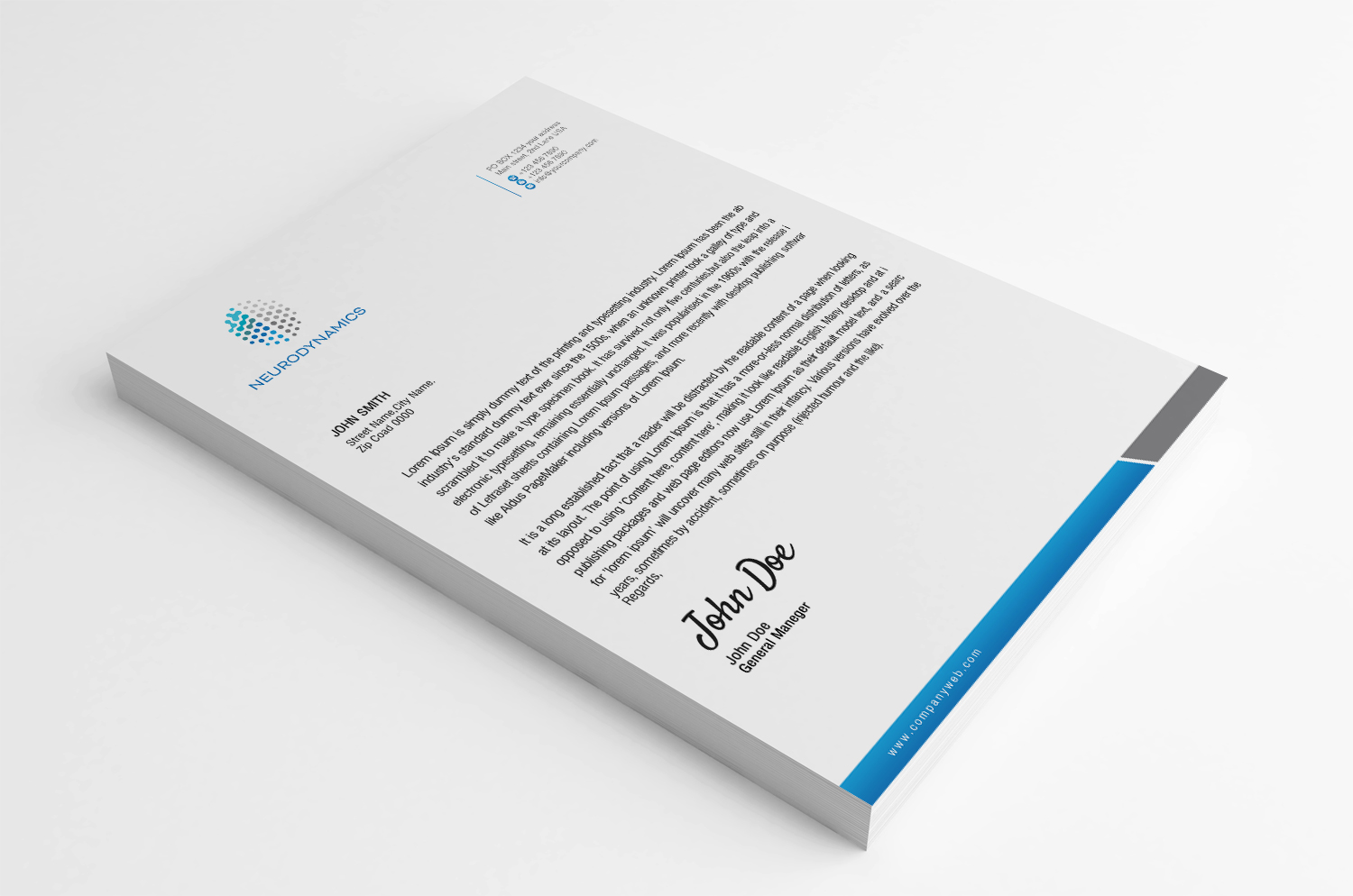 Letterhead Design by SL Designer for Neurodynamics, Inc. | Design #18665974