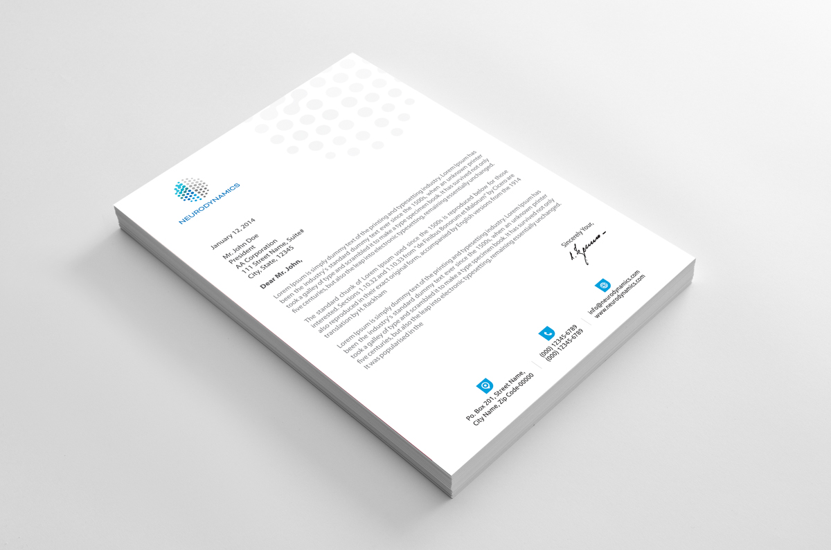 Letterhead Design by alpesh9520 for Neurodynamics, Inc. | Design #18665164