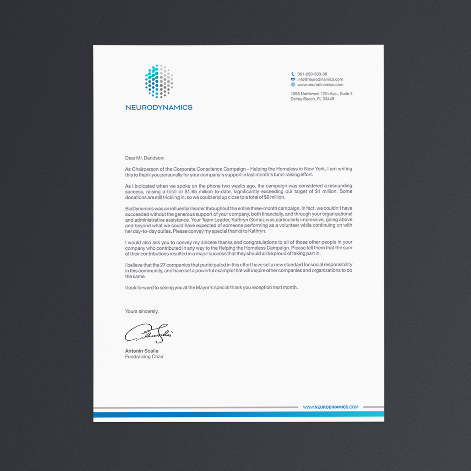 Letterhead Design by logodentity for Neurodynamics, Inc. | Design #18663436