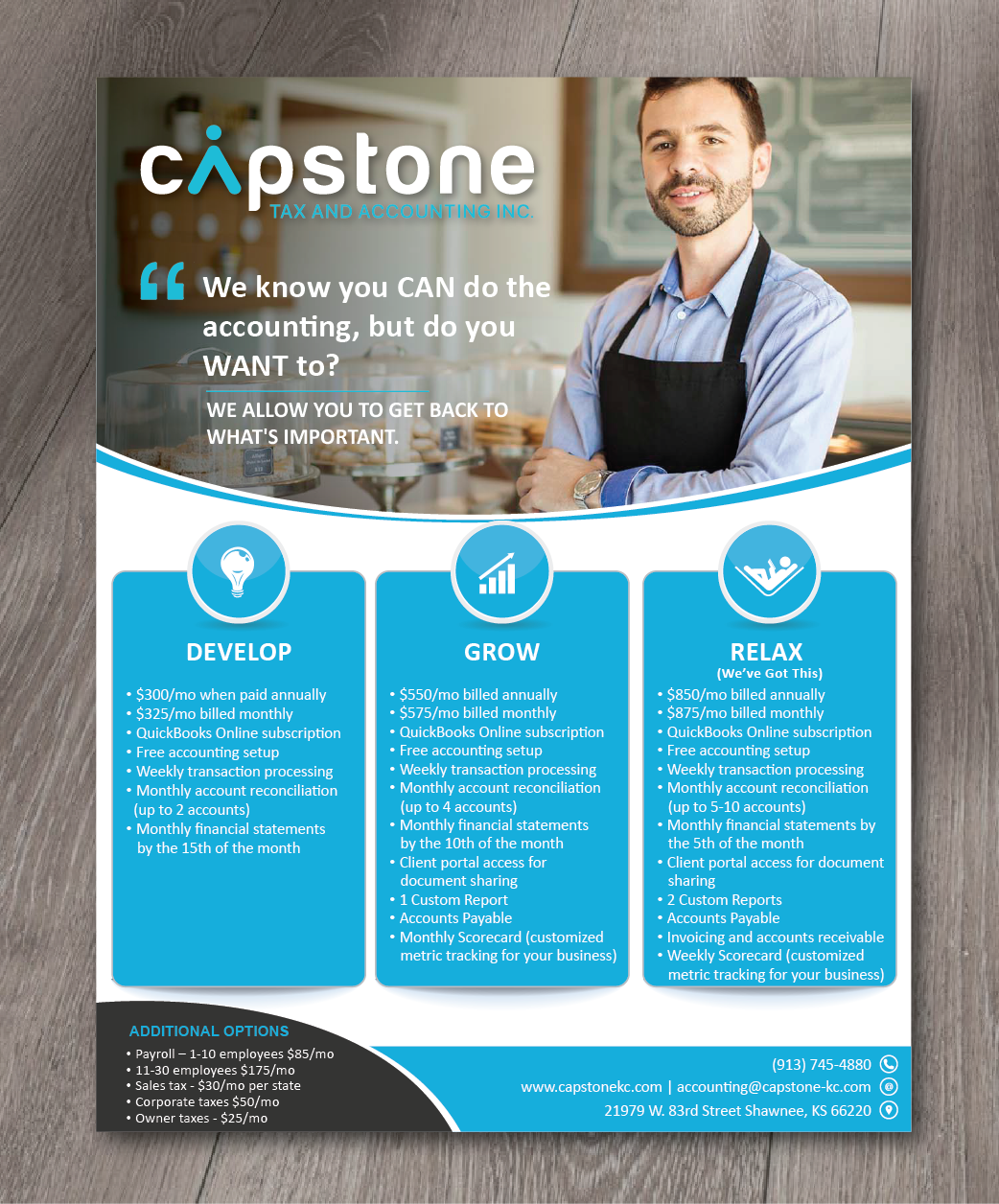 Flyer Design by alex989 for Capstone Tax and Accounting Inc. | Design #18653150