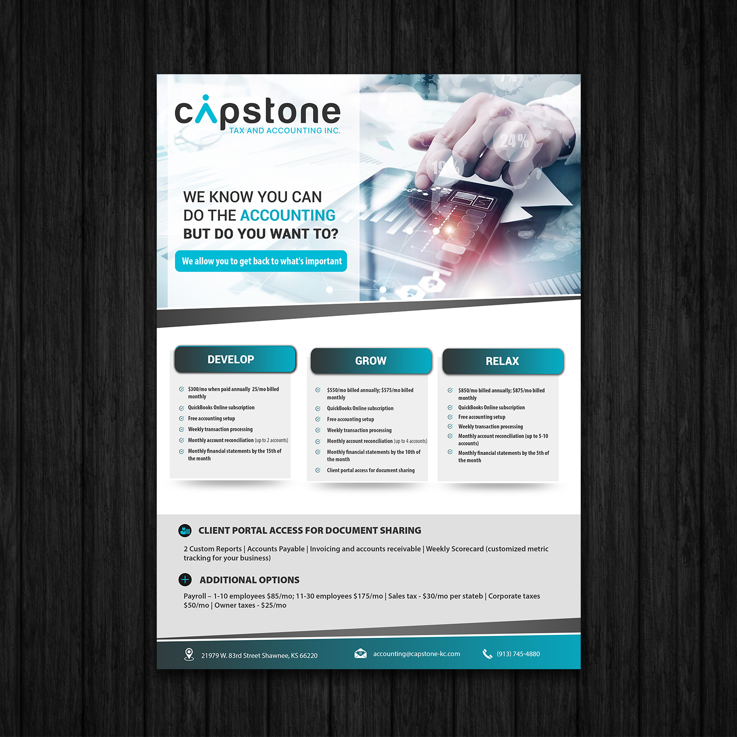 Flyer Design by debdesign for Capstone Tax and Accounting Inc. | Design #18649365