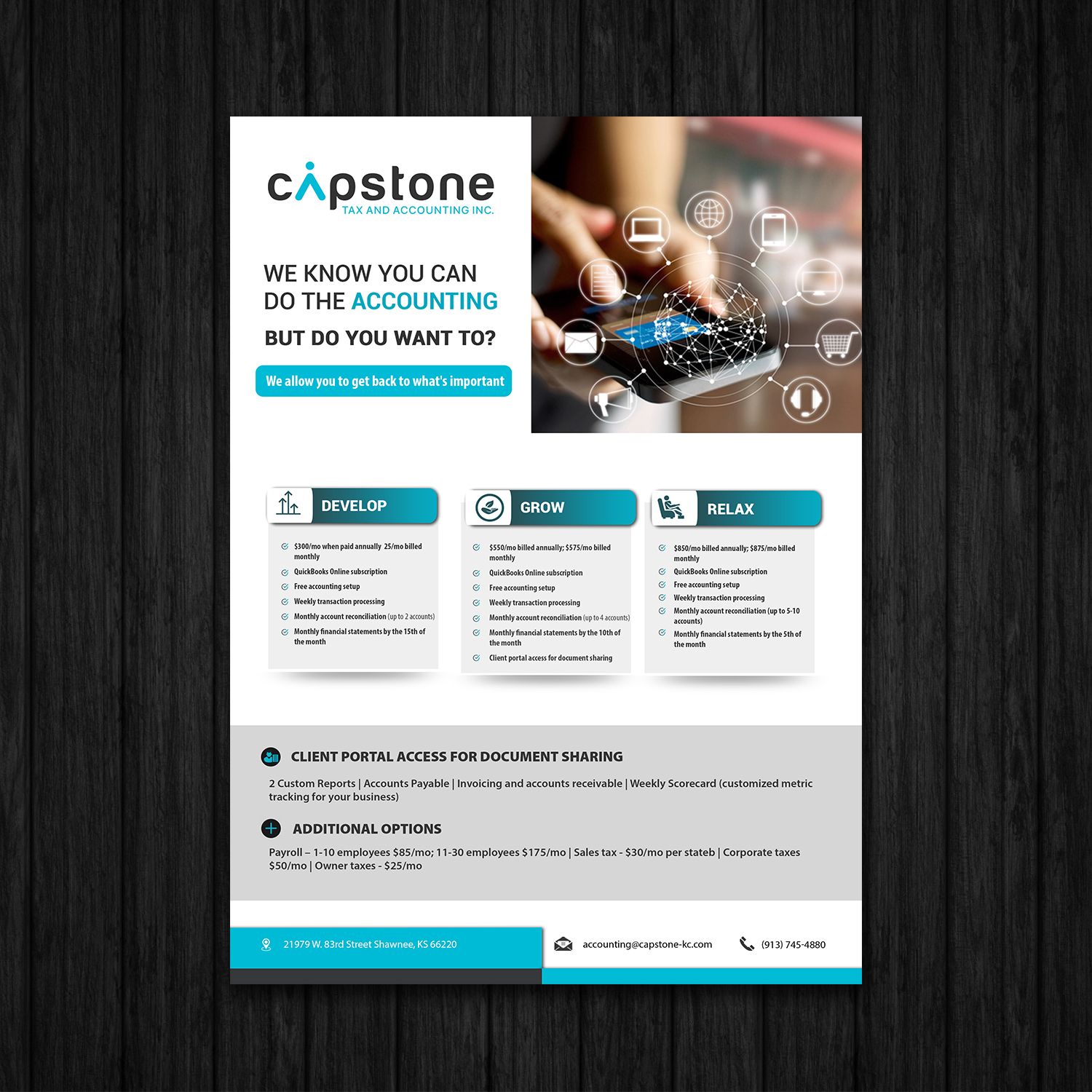 Flyer Design by debdesign for Capstone Tax and Accounting Inc. | Design #18652235