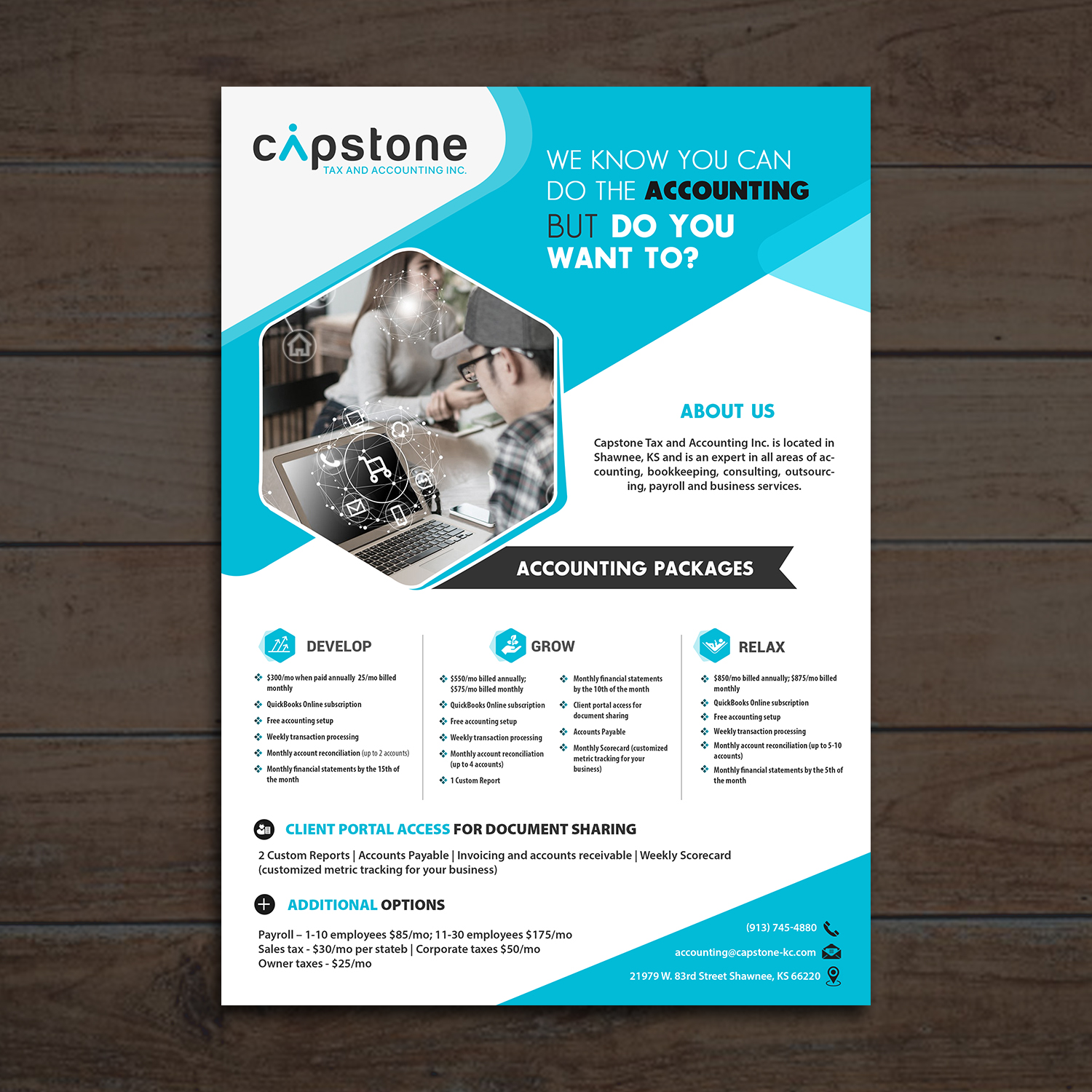 Flyer Design by debdesign for Capstone Tax and Accounting Inc. | Design #18652382