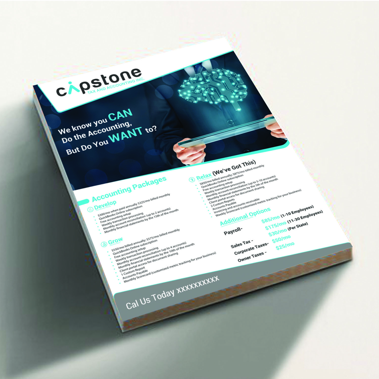 Flyer Design by creative.bugs for Capstone Tax and Accounting Inc. | Design #18652137