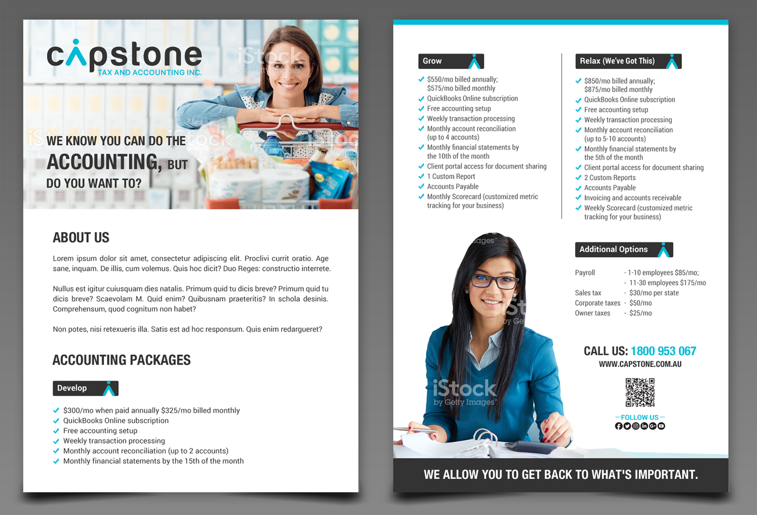 Diseño de Flyer por chandrayaan.creative para Capstone Tax and Accounting Inc. | Diseño #18663904