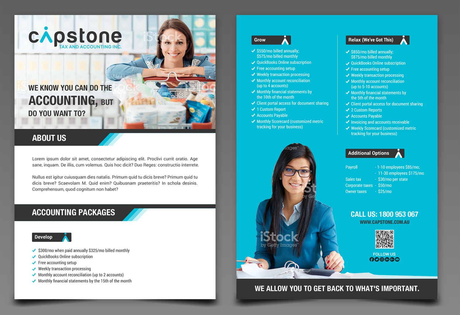 Flyer Design by chandrayaan.creative for Capstone Tax and Accounting Inc. | Design #18663905