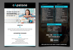 Flyer Design by chandrayaan.creative for Capstone Tax and Accounting Inc. | Design: #18663907