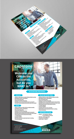 Flyer-Design von ecorokerz für Capstone Tax and Accounting Inc. | Design #18650388