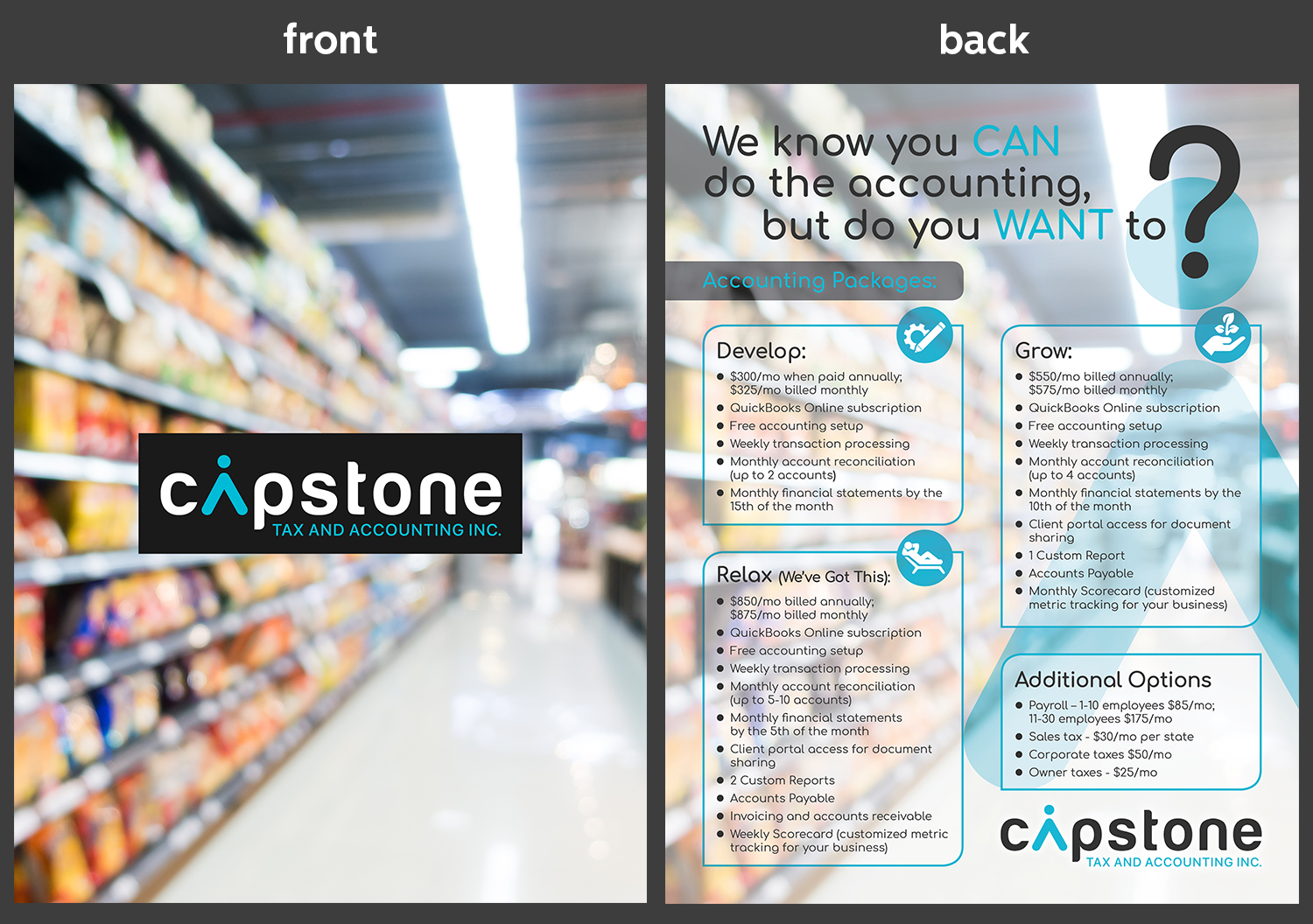Flyer Design by Emmanuel Creations for Capstone Tax and Accounting Inc. | Design #18665202