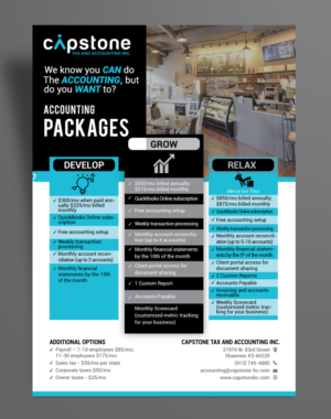 Flyer-Design von ilovedesign1 für Capstone Tax and Accounting Inc. | Design #18658366
