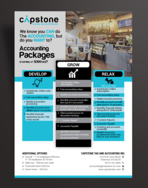 Flyer Design by ilovedesign1 for Capstone Tax and Accounting Inc. | Design: #18669818