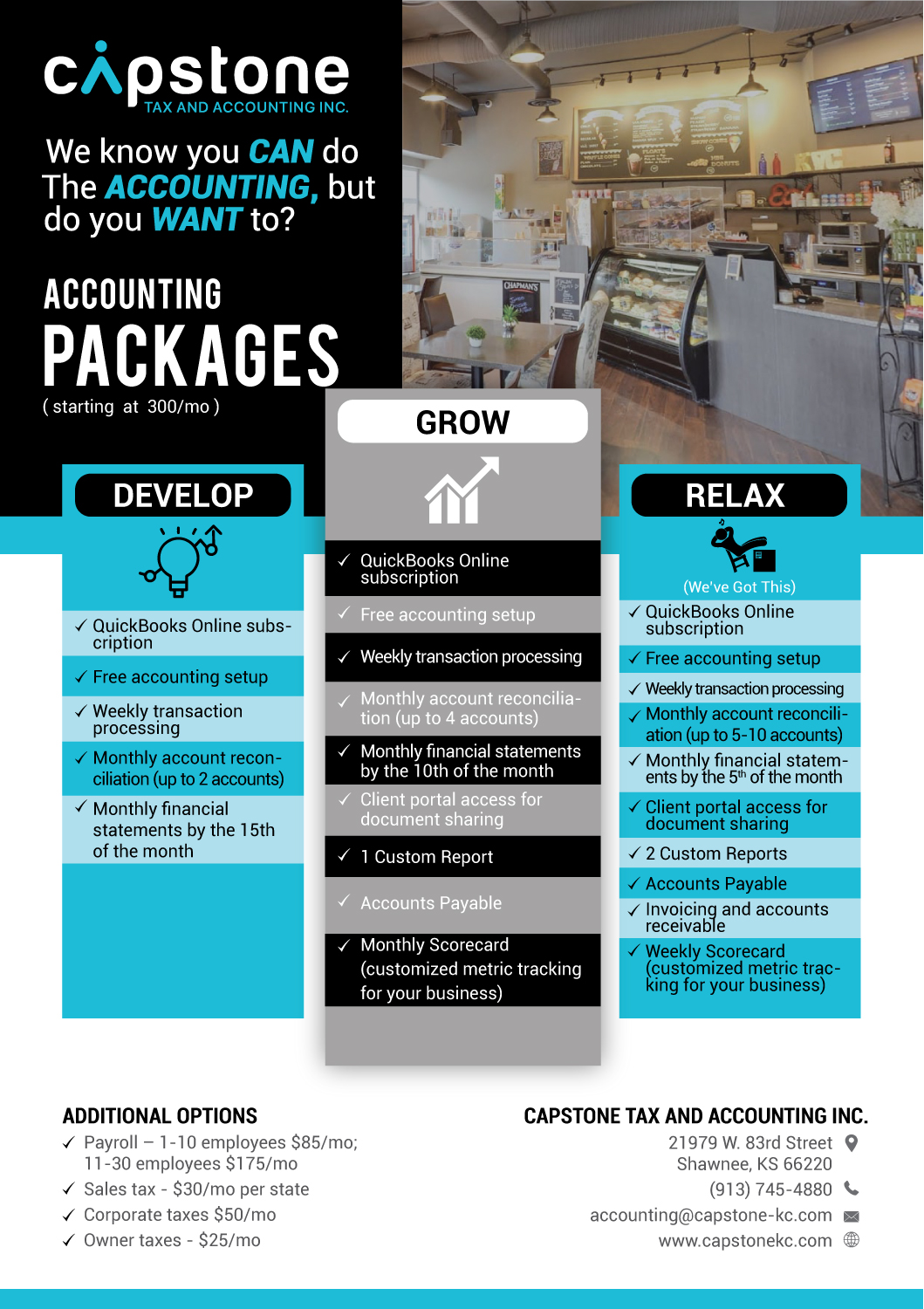 Flyer Design by ilovedesign1 for Capstone Tax and Accounting Inc. | Design #18673664