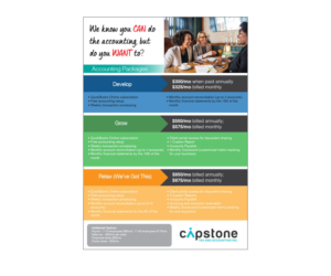 Flyer-Design von Boon für Capstone Tax and Accounting Inc. | Design #18656816