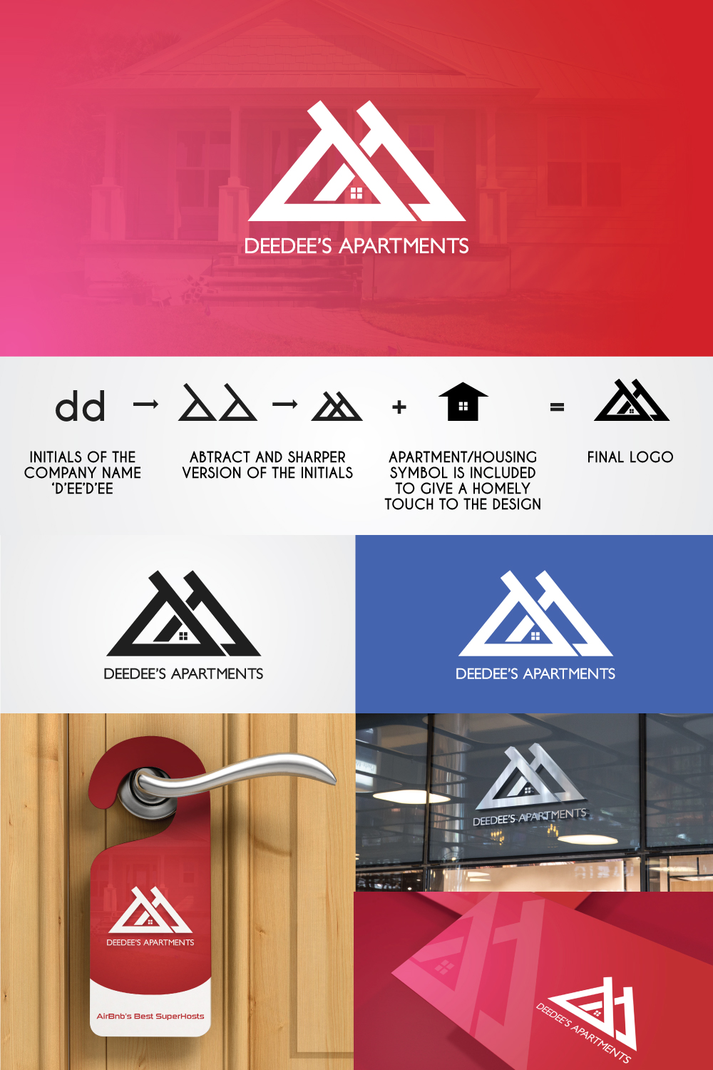 Logo Design by Mrigank Patankar for Deedee's Apartments | Design #18660178