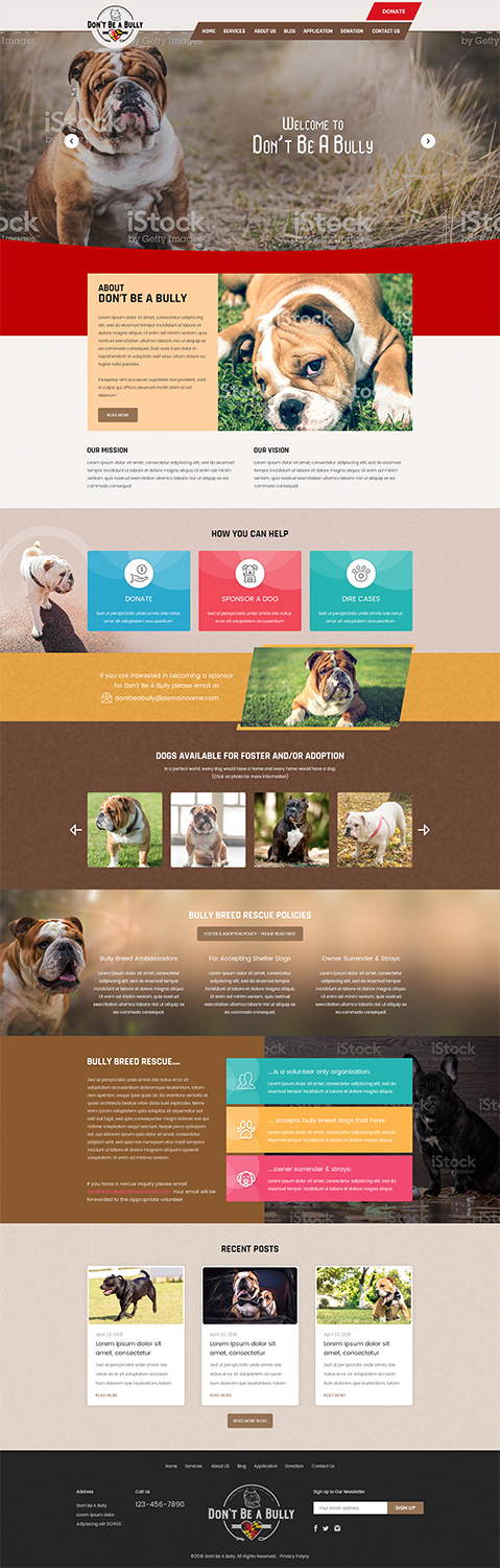 Web Design by RupalTechno for Don't Be A Bully | Design #18709135