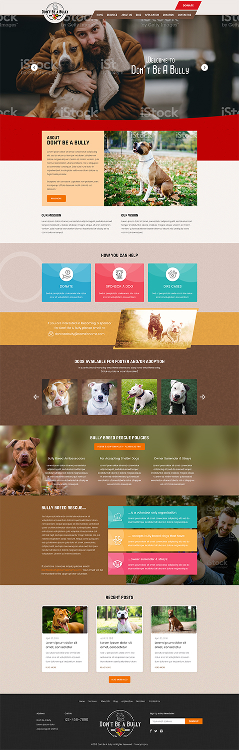 Web Design by RupalTechno for Don't Be A Bully | Design #18717229