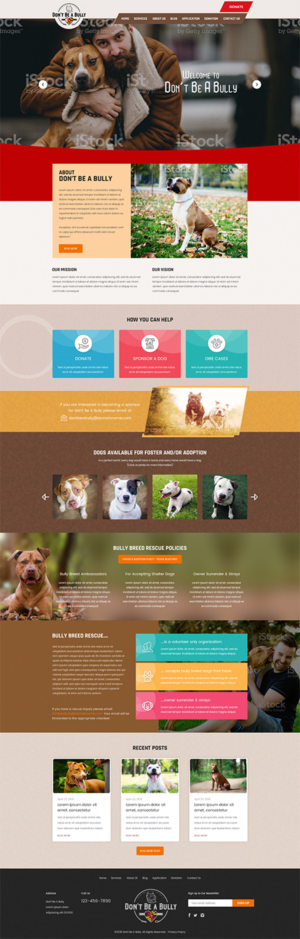 Bully breed rescue website | Diseño Web por RupalTechno