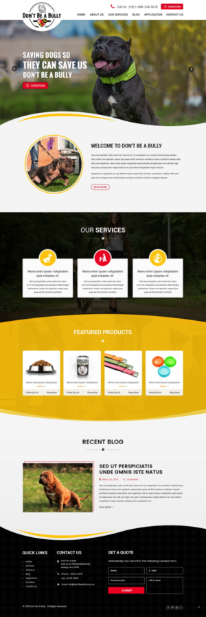Diseño Web por pb para Don't Be A Bully | Diseño: #18664975