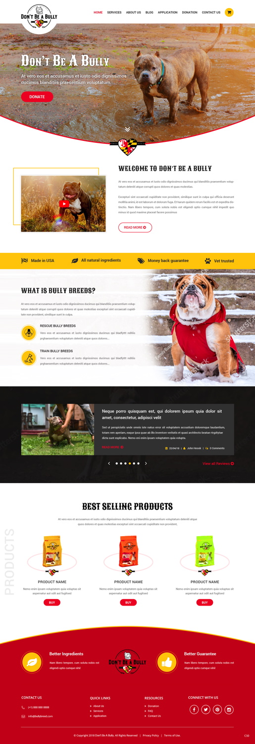 Web Design by pb for Don't Be A Bully | Design #18664979