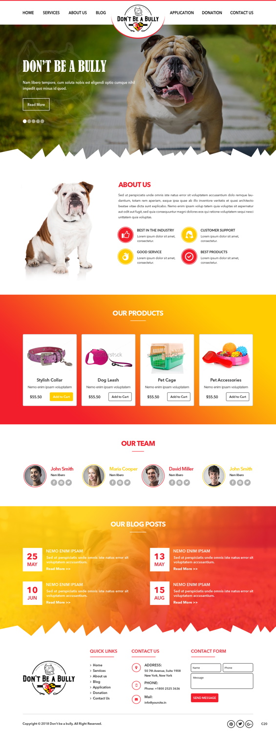 Web Design by pb for Don't Be A Bully | Design #18664983