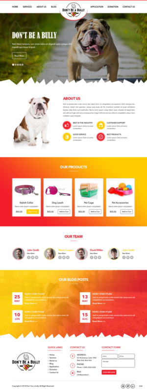 Diseño Web por pb para Don't Be A Bully | Diseño: #18664983
