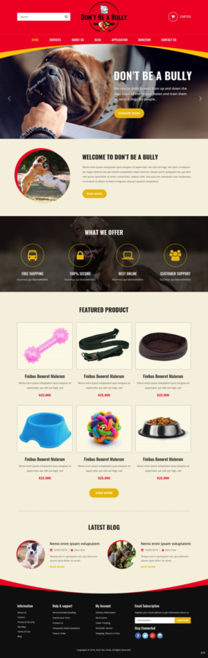 Diseño Web por pb para Don't Be A Bully | Diseño: #18664984