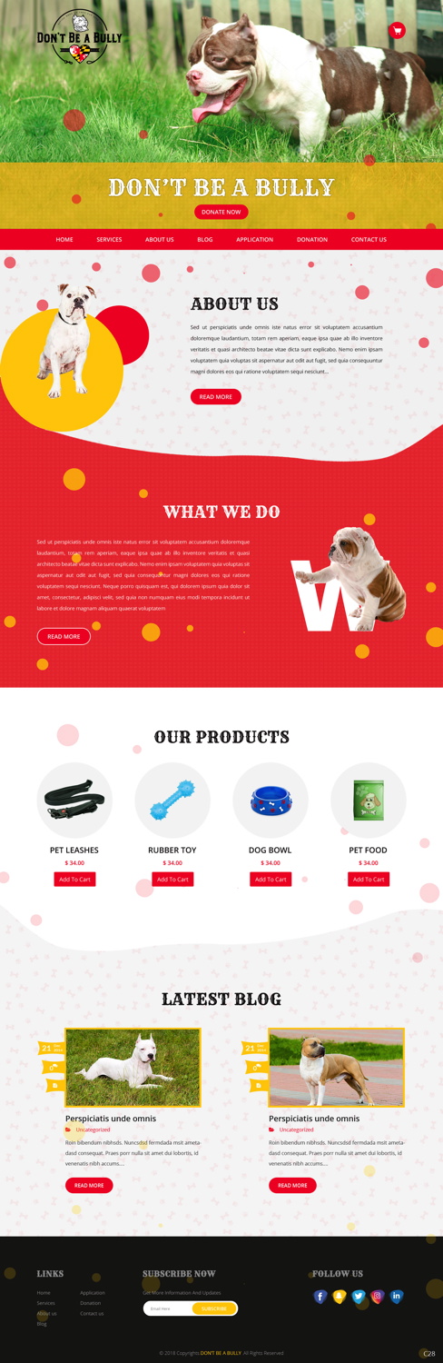 Web Design by pb for Don't Be A Bully | Design #18664985
