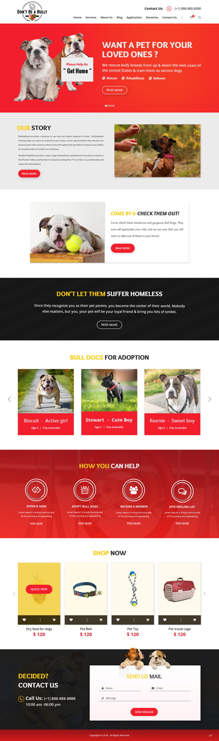 Web Design by pb for Don't Be A Bully | Design #18664986