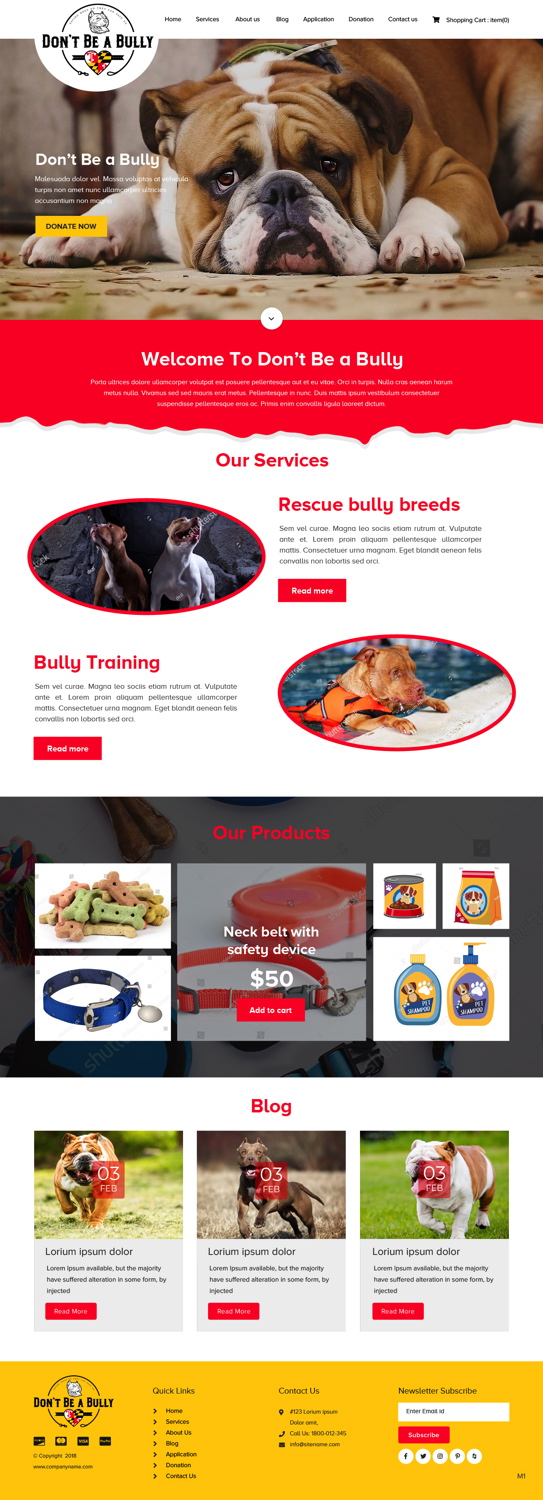 Web Design by pb for Don't Be A Bully | Design #18664989