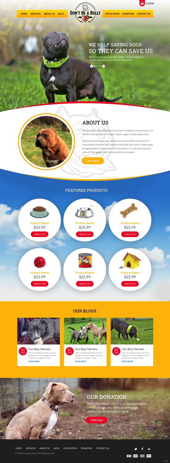 Web Design by pb for Don't Be A Bully | Design #18664993