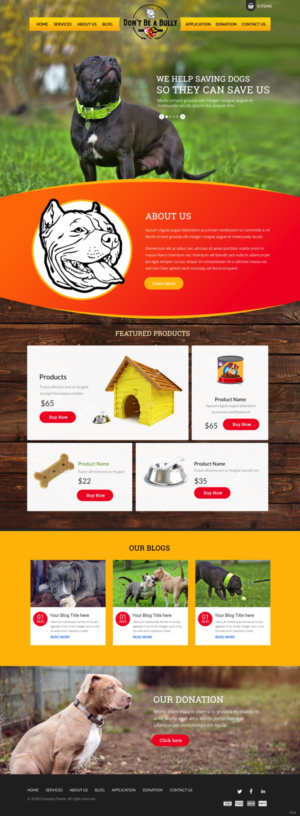 Diseño Web por pb para Don't Be A Bully | Diseño: #18713388