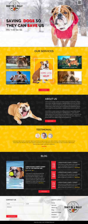 Diseño Web por Sujit Banerjee para Don't Be A Bully | Diseño: #18722130