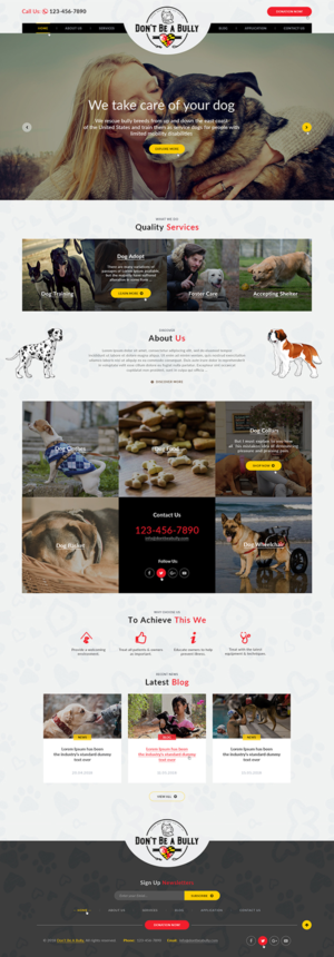 Bully breed rescue website | Diseño Web por Ved Web Services