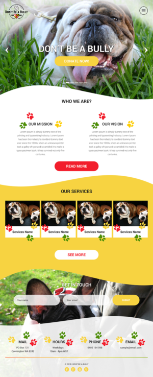 Diseño Web por RichardReyes para Don't Be A Bully | Diseño: #18716842