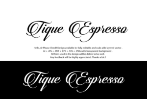 Diseño de Logo por juie design para Tique Espresso | Diseño: #18661307