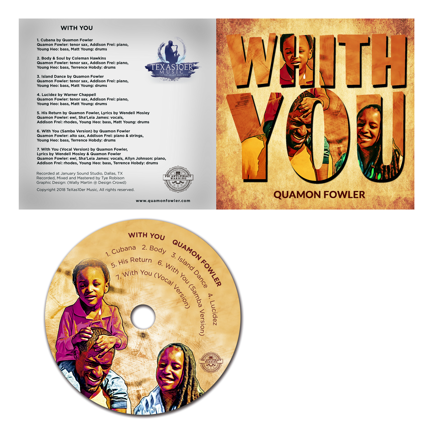 CD Cover Design by Wally_F for TeXas10er Music | Design #18665479