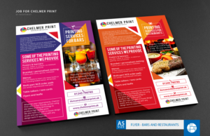 Flyer promoting printing services to bars and restaurants | Flyer-Design von Nightmist