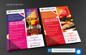 Flyer promoting printing services to bars and restaurants | Flyer Design by Nightmist