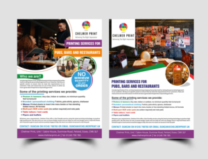 Flyer promoting printing services to bars and restaurants | Flyer-Design von ecorokerz