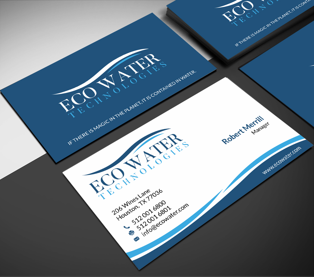 Business Card Design by SKYdesign for ECO Water Technologies, Corp | Design #18662521