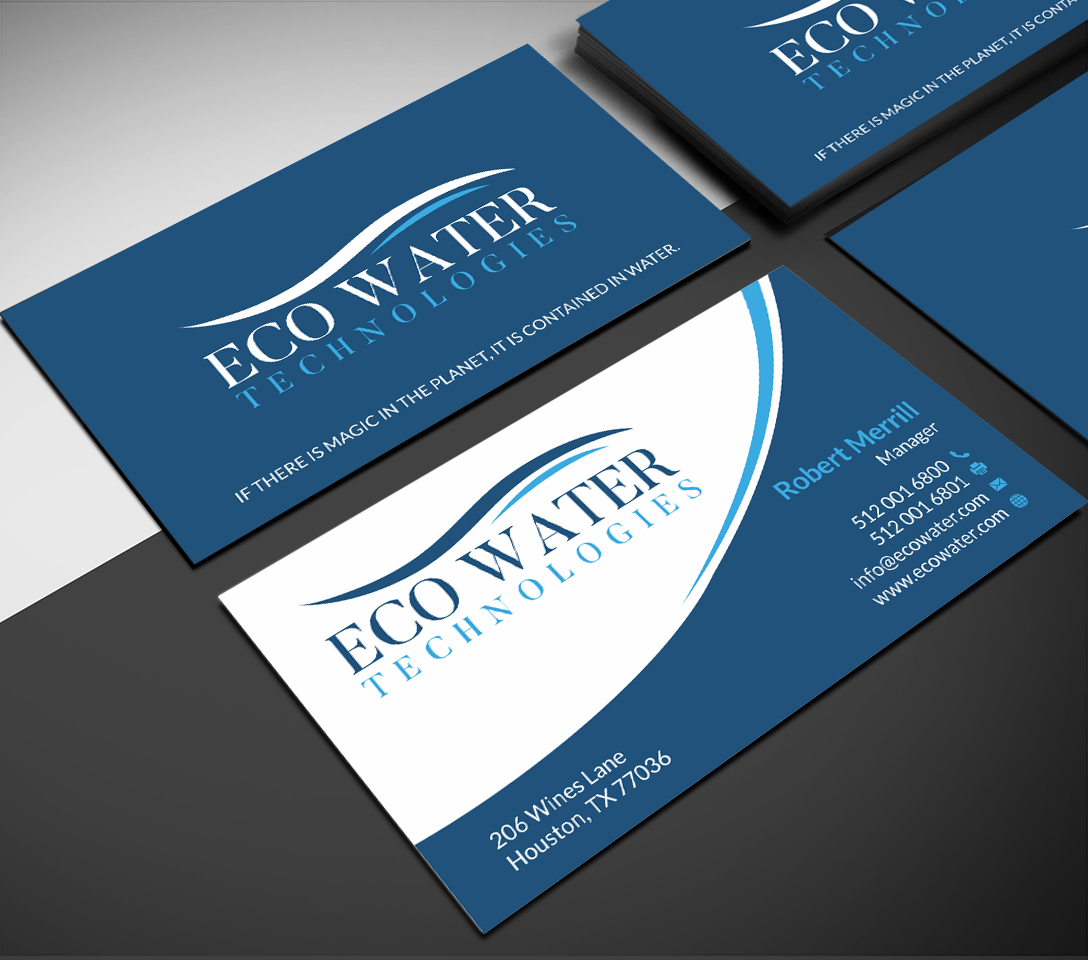 Business Card Design by SKYdesign for ECO Water Technologies, Corp | Design #18662553