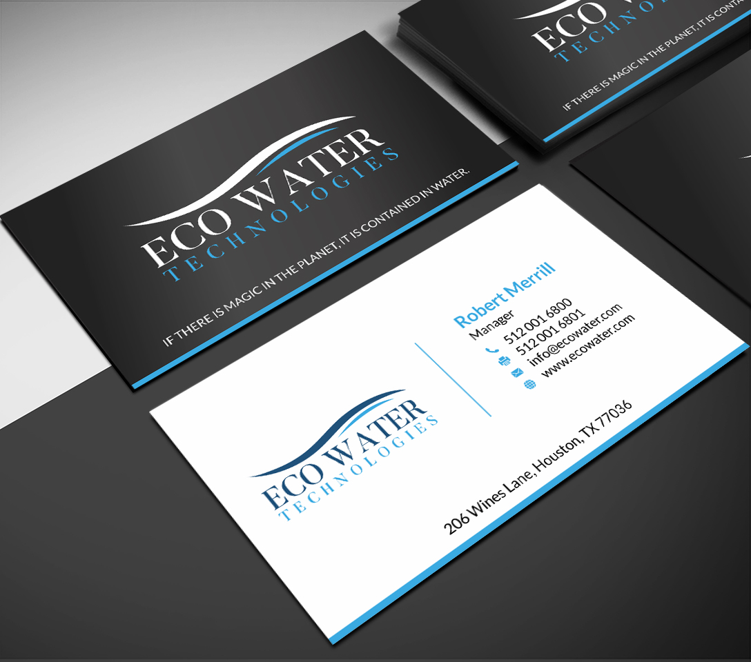 Business Card Design by SKYdesign for ECO Water Technologies, Corp | Design #18662665