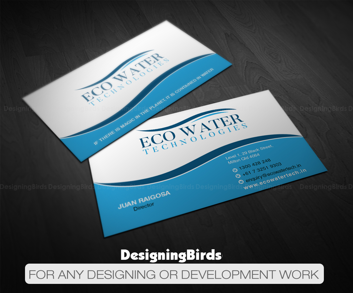 Business Card Design by Designing Birds for ECO Water Technologies, Corp | Design #18663012