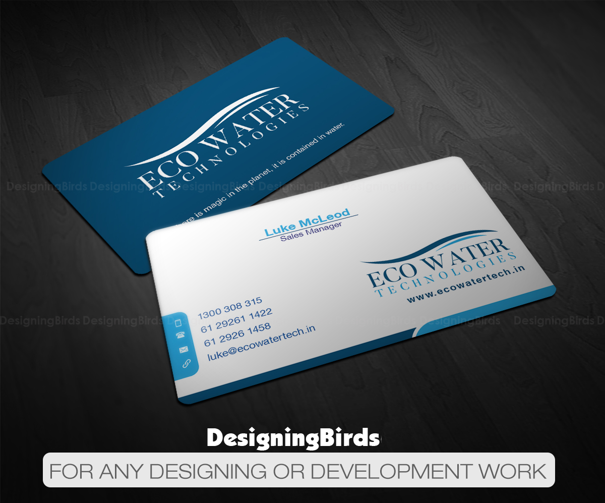 Business Card Design by Designing Birds for ECO Water Technologies, Corp | Design #18666083