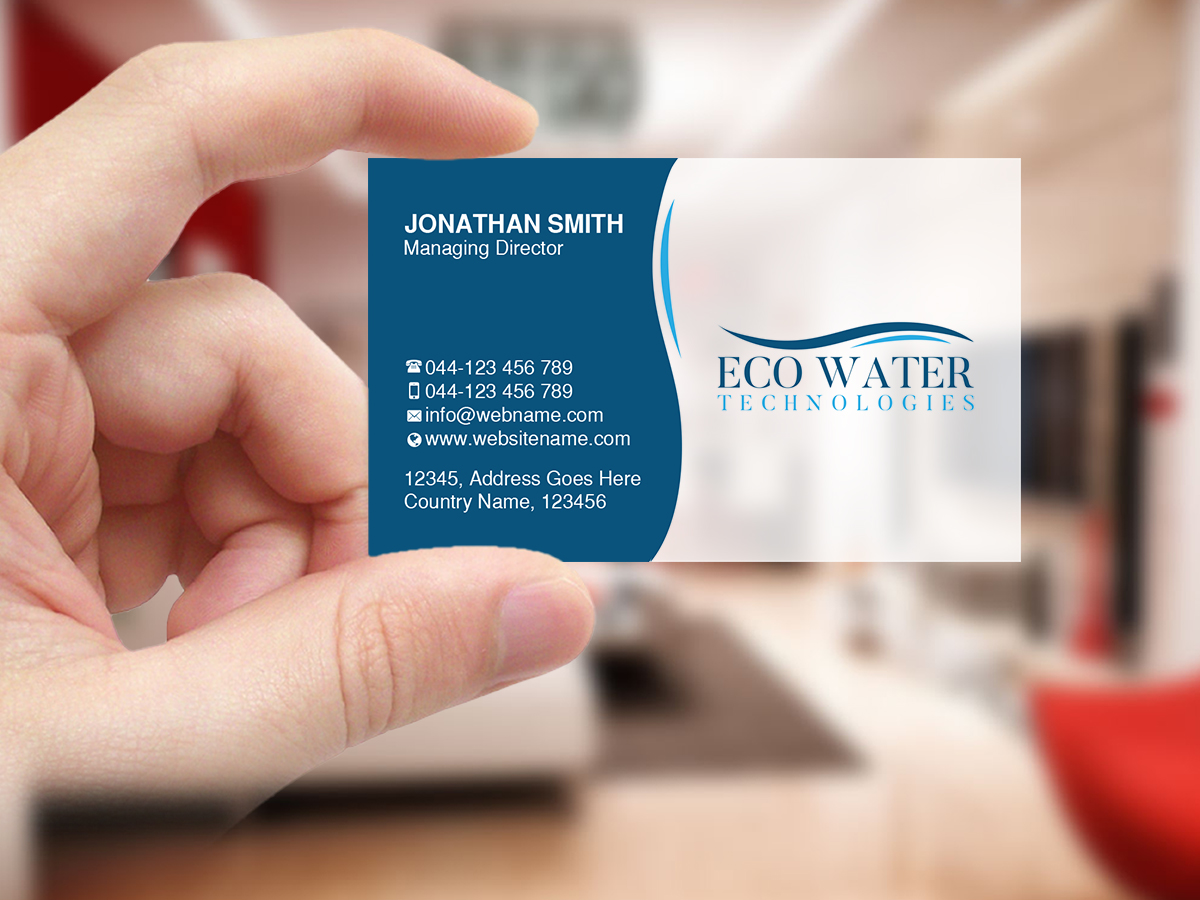 Business Card Design by Creations Box 2015 for ECO Water Technologies, Corp | Design #18665385