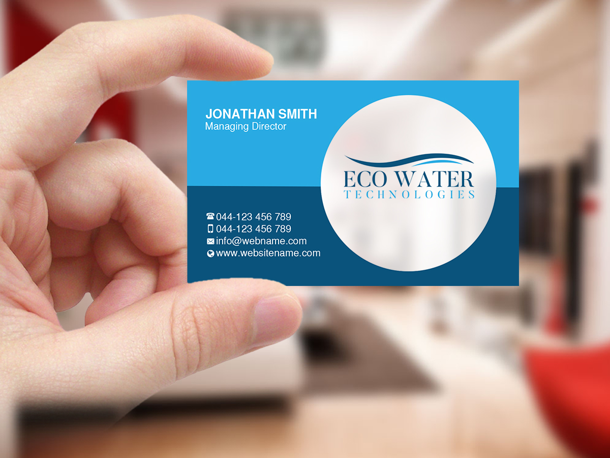 Business Card Design by Creations Box 2015 for ECO Water Technologies, Corp | Design #18665387