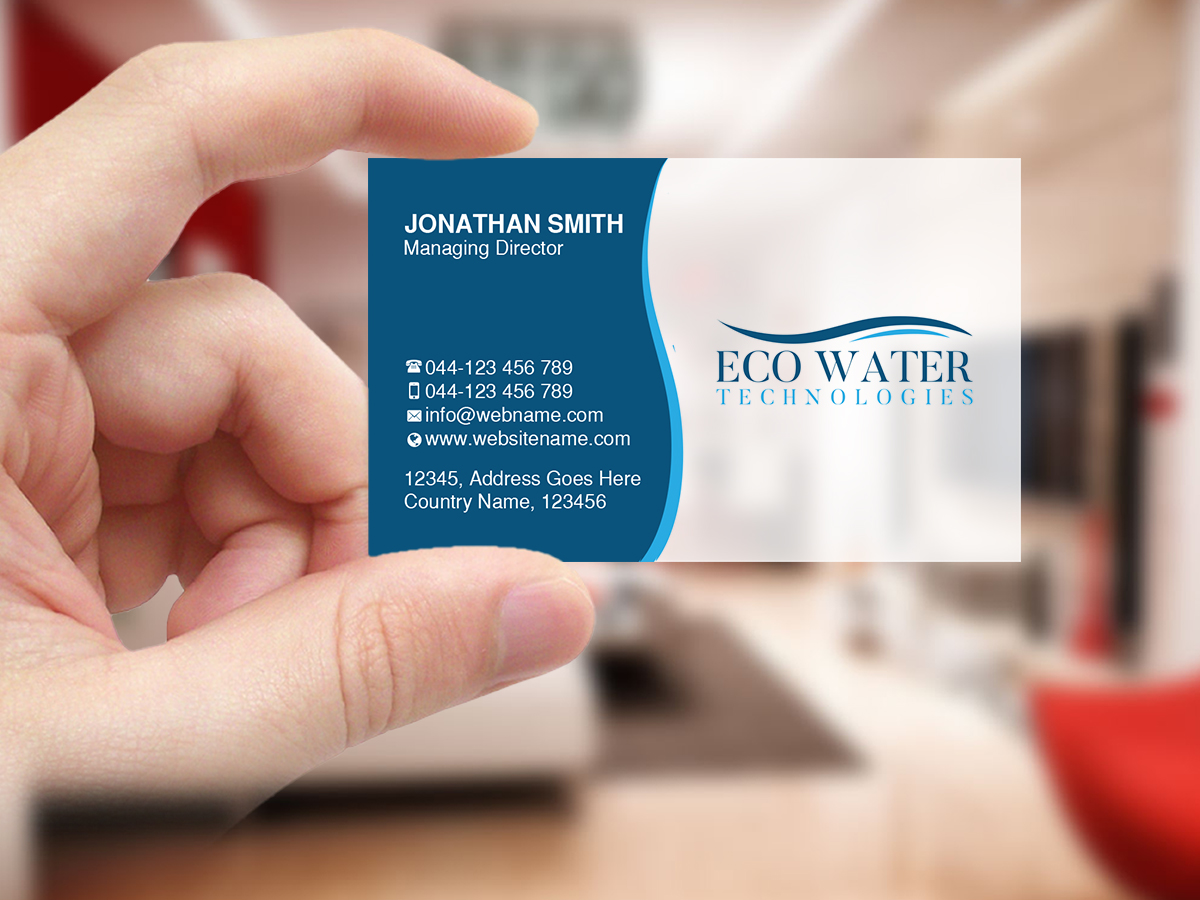Business Card Design by Creations Box 2015 for ECO Water Technologies, Corp | Design #18665389